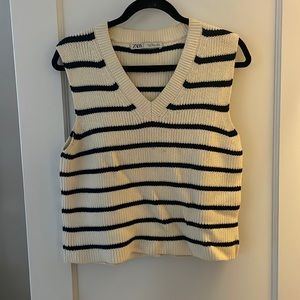 Zara striped sweater vest